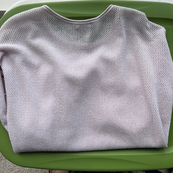 Vince Wisteria Pink Lilac Cashmere Sweater Perforated - Picture 7 of 9